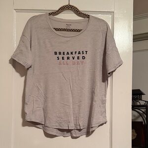 Madewell Gray 'Breakfast Served All Day' Tee